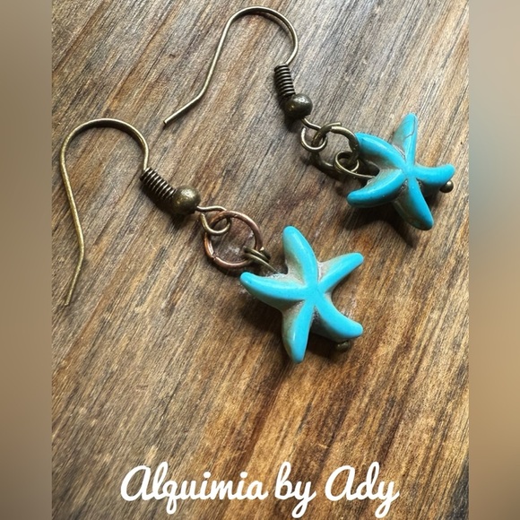 Alquimia Turquoise Starfish Earrings - Picture 1 of 1